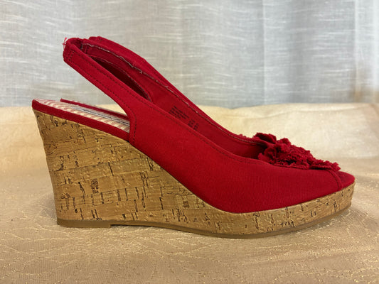 red American Eagle Wedge Heels, 8.5