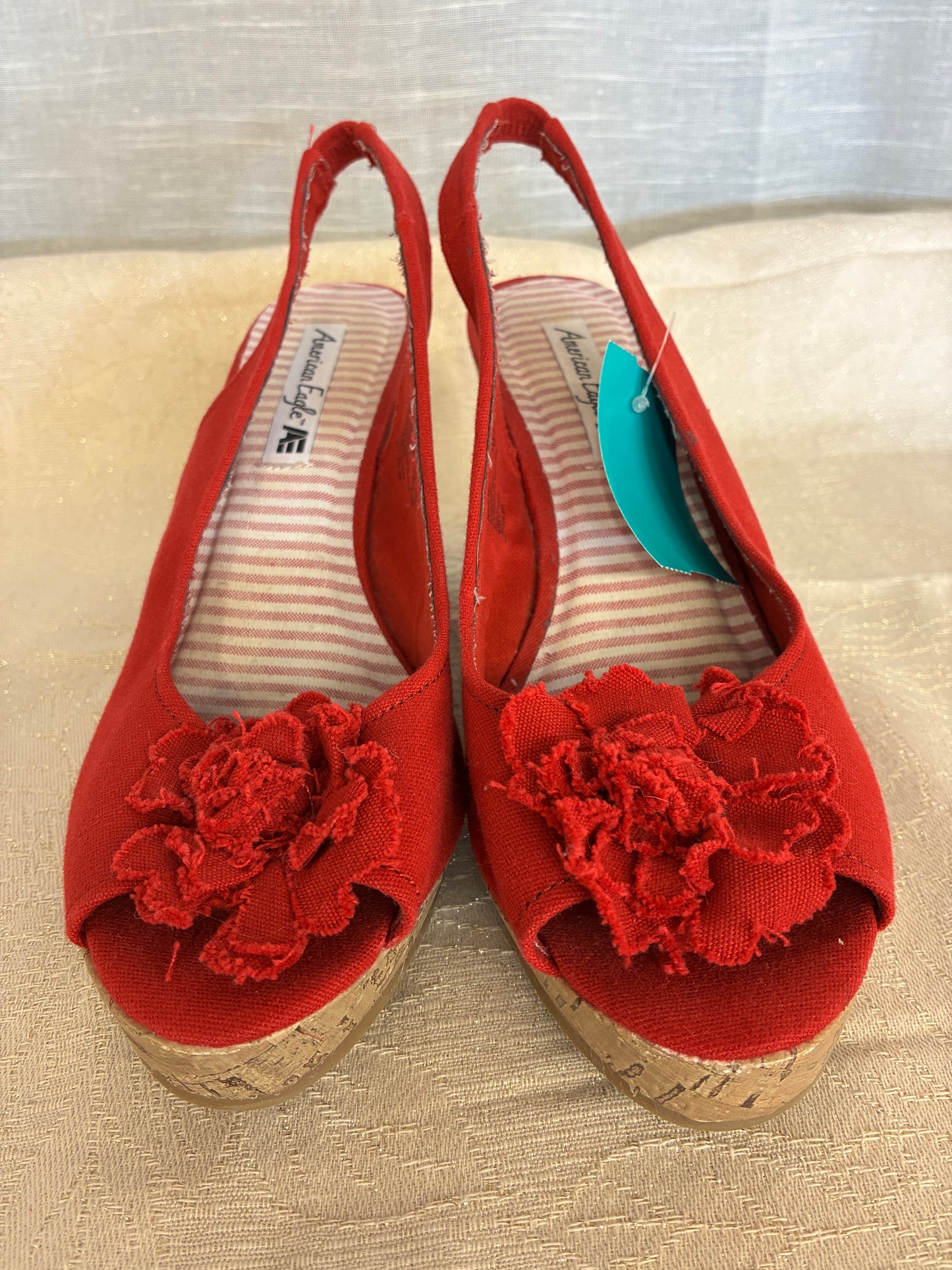 red American Eagle Wedge Heels, 8.5