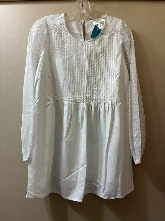 white Motherhood maternity top, medium