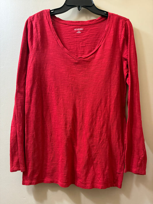 red Motherhood maternity top, medium