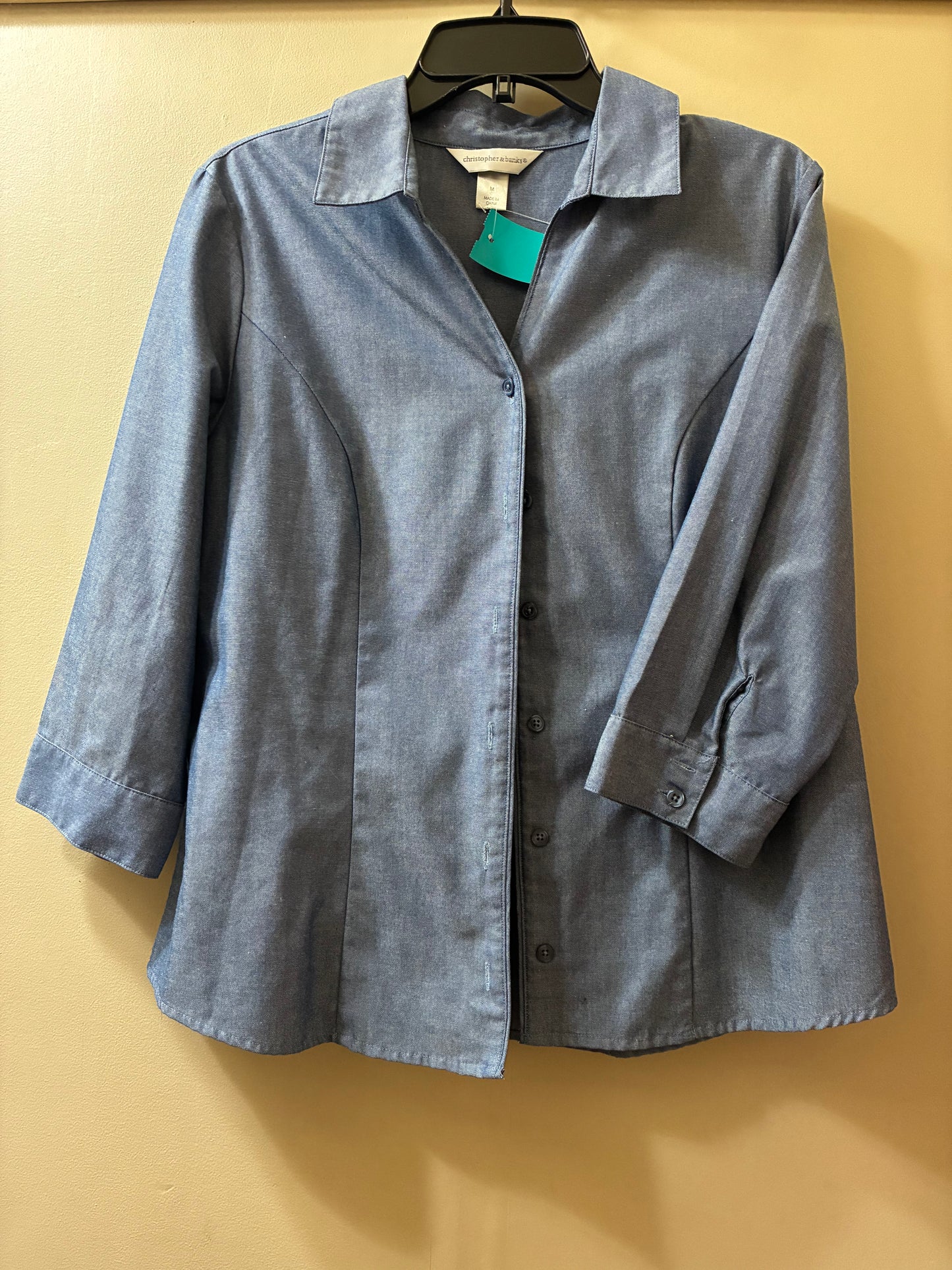 blue Christopher & Banks womens top, medium