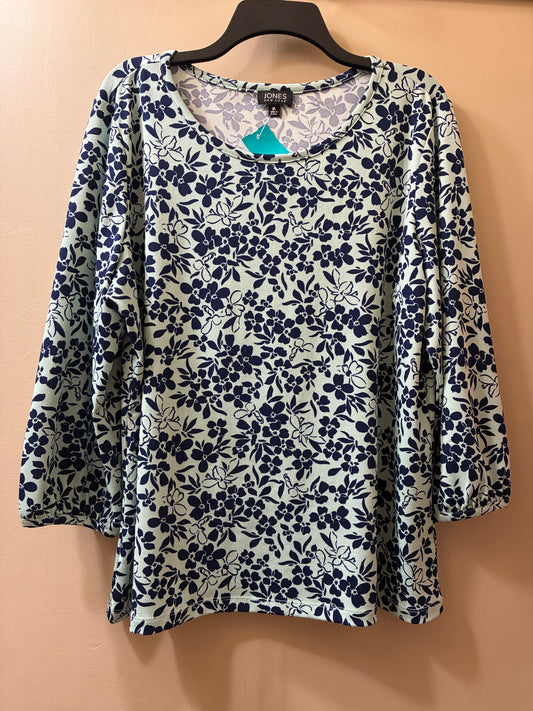 mint, navy Jones New York womens top, xl