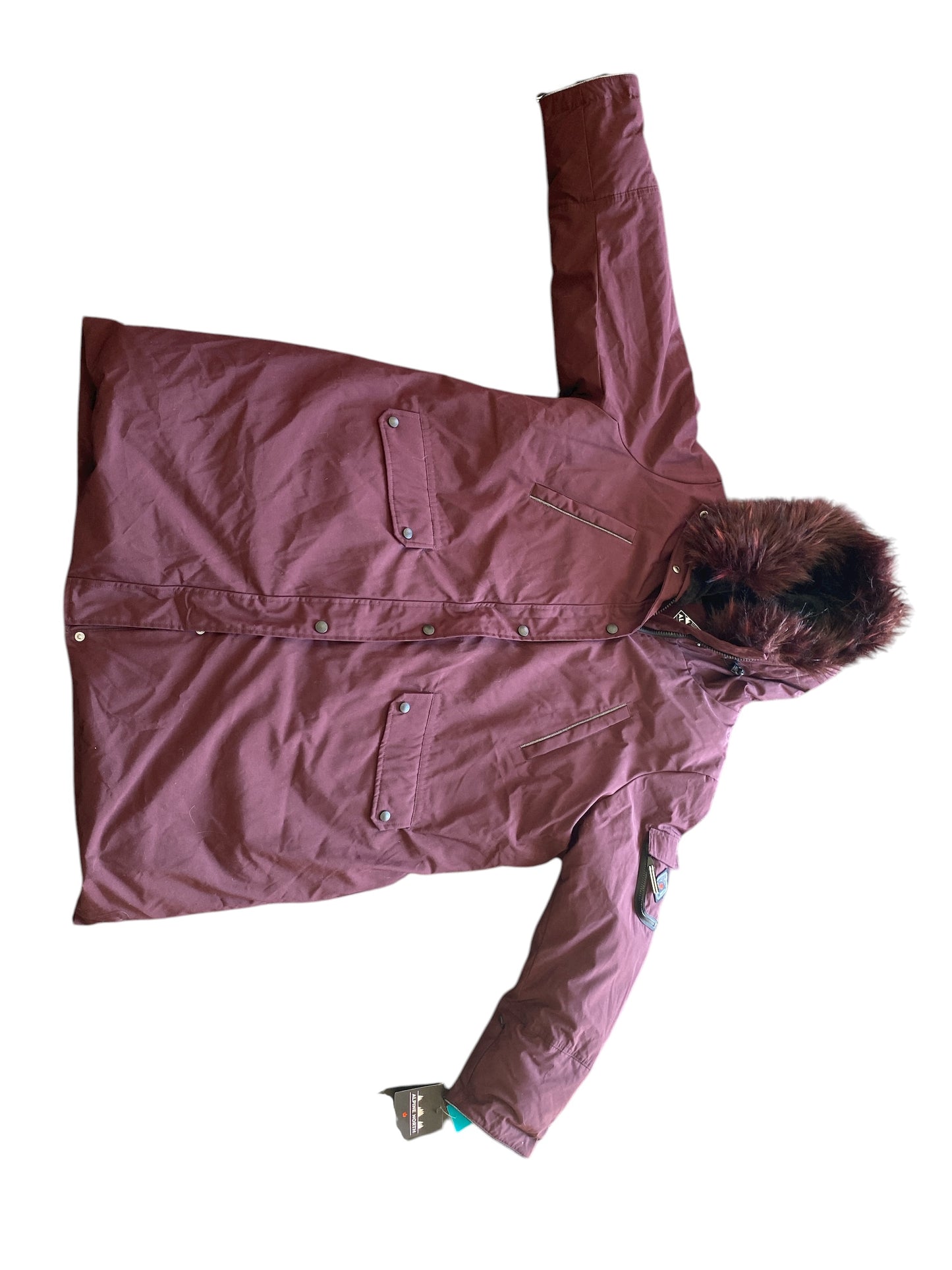 burgundy Alpine North Coat, 3X
