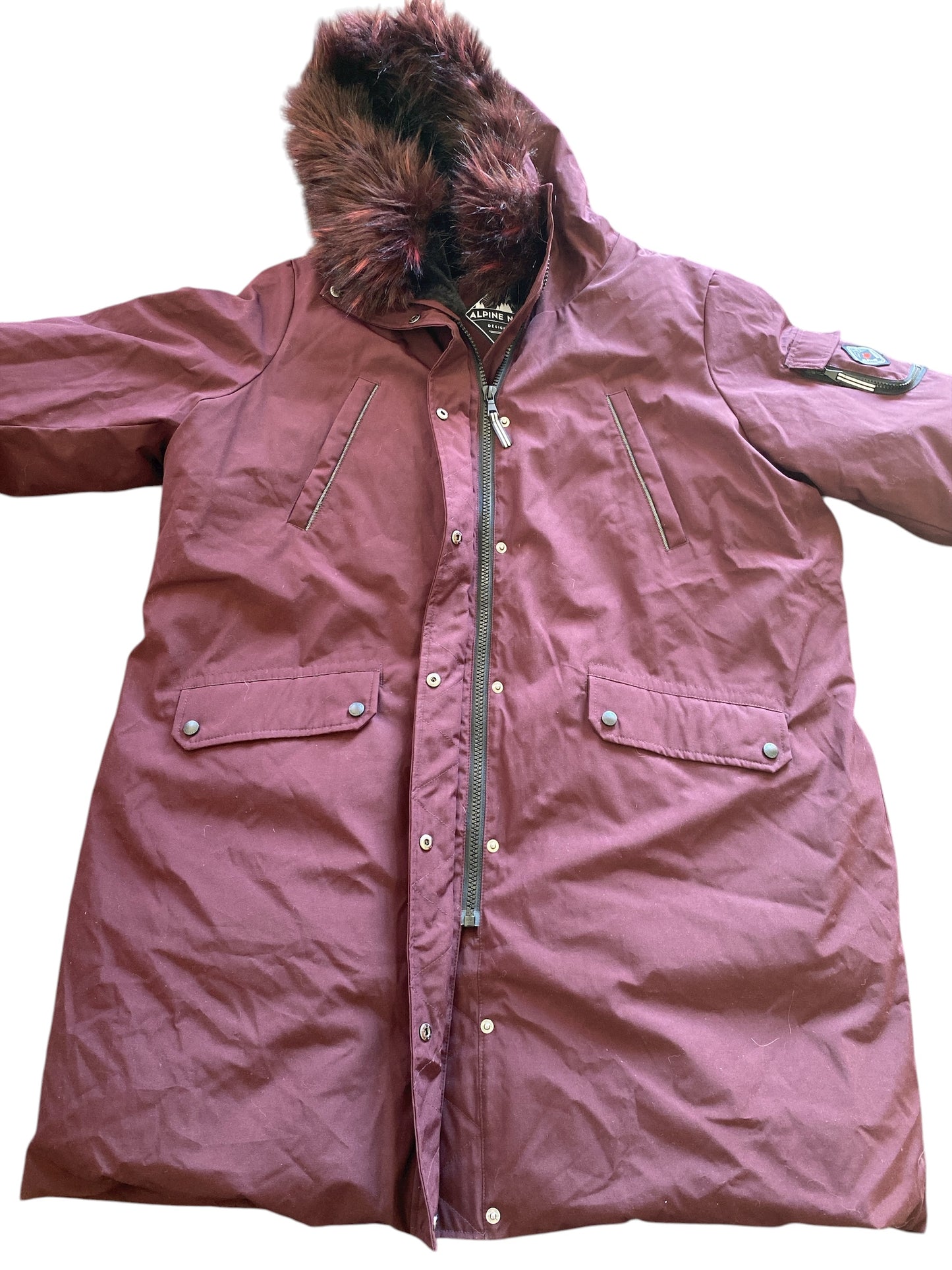 burgundy Alpine North Coat, 3X