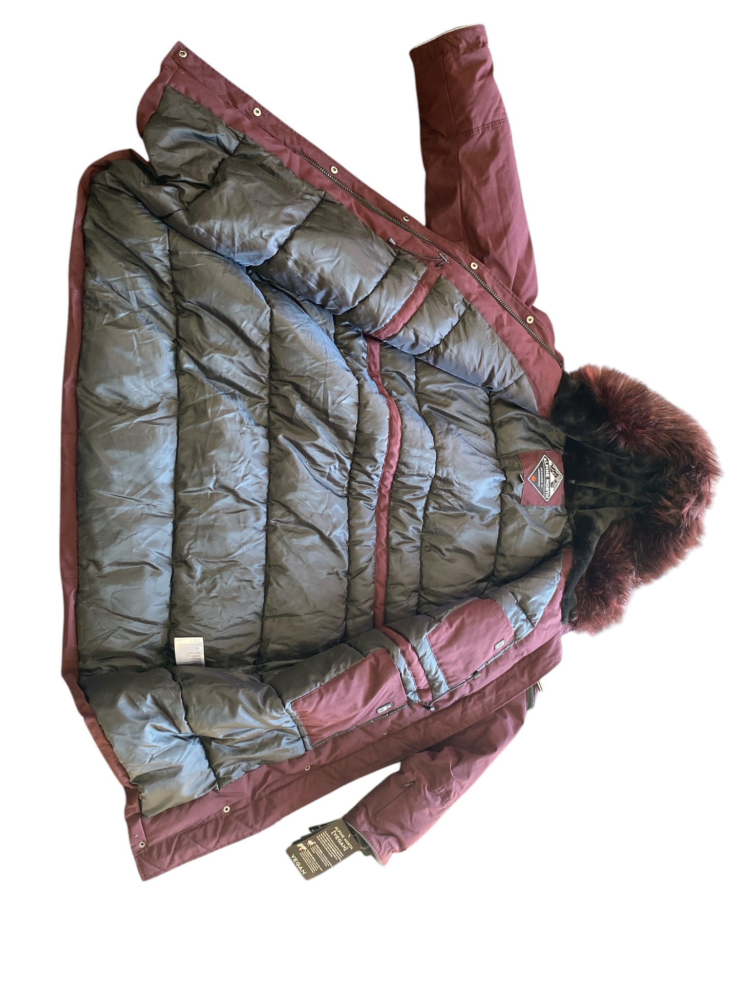 burgundy Alpine North Coat, 3X