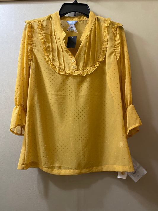 yellow Split juniors top, large