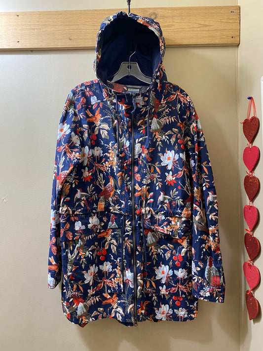 blue floral Columbia jacket, XL