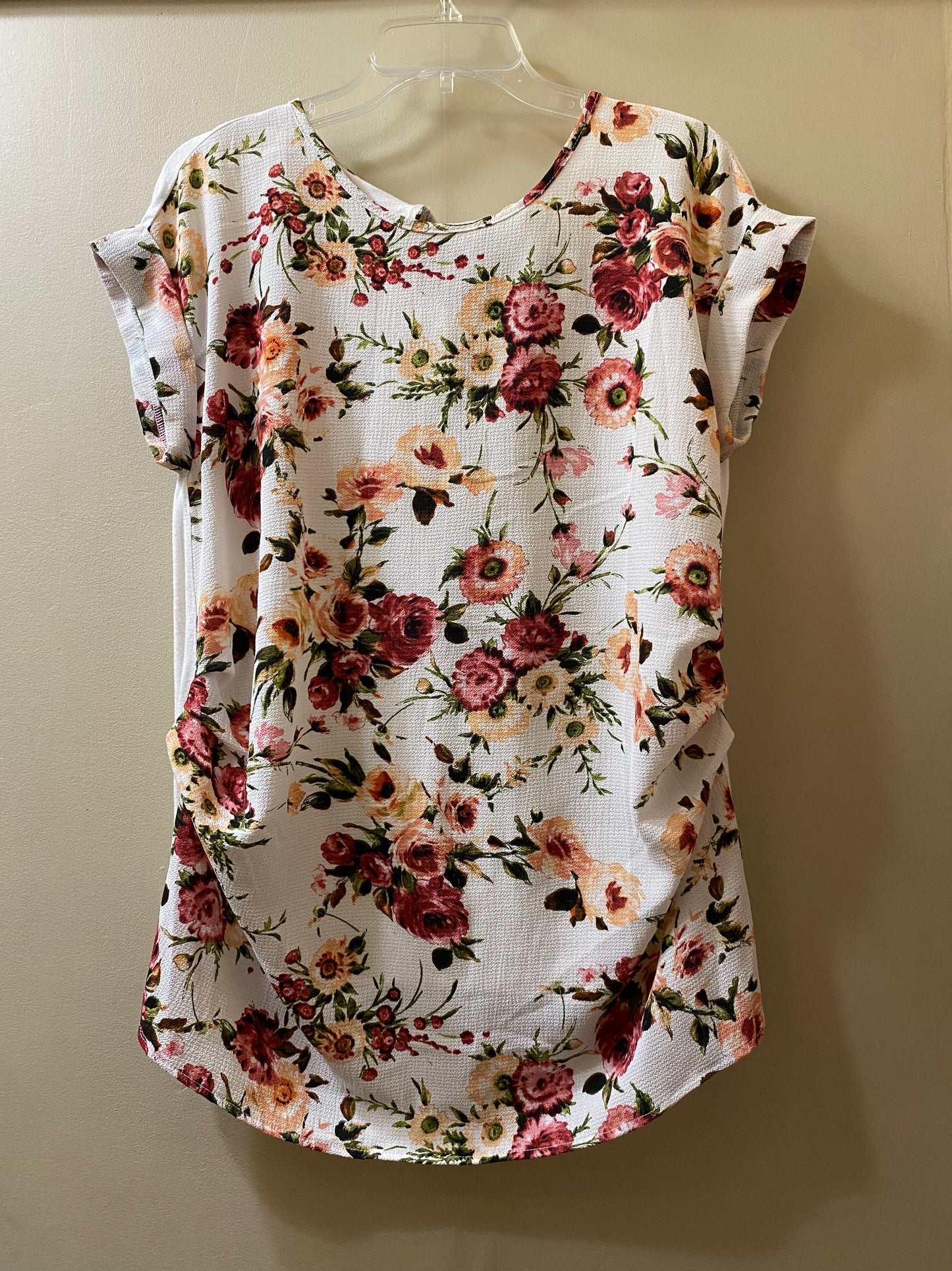 white floral Monteau maternity shirt, XL
