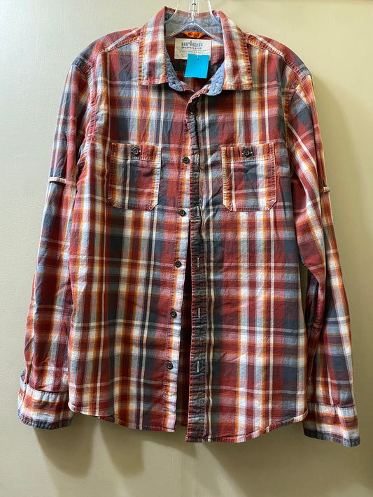 rust, gray Urban Pipeline mens top, large