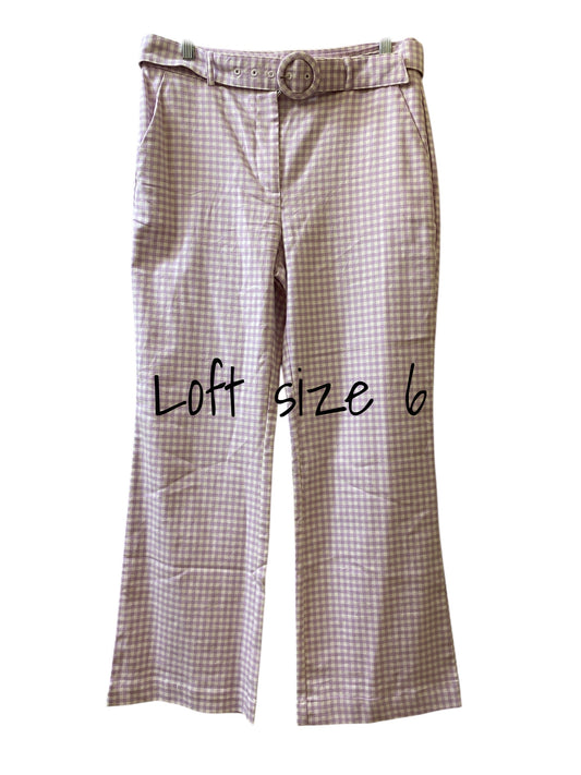 purple, white Loft womens pants, 6