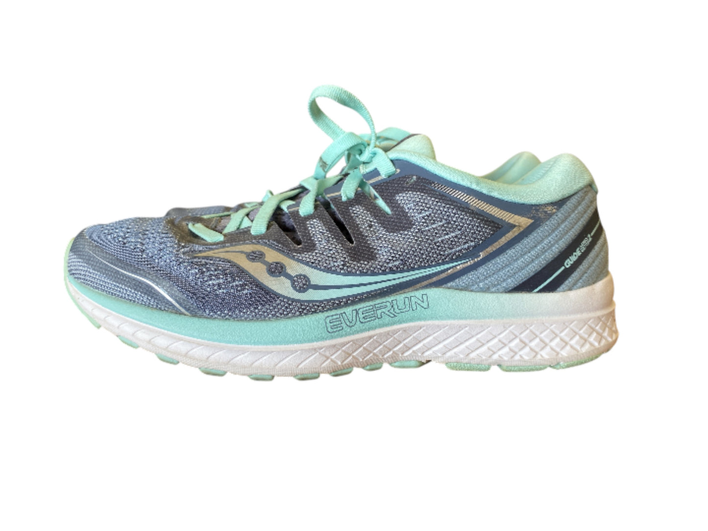 gray, mint Saucony womens sneakers, 7.5