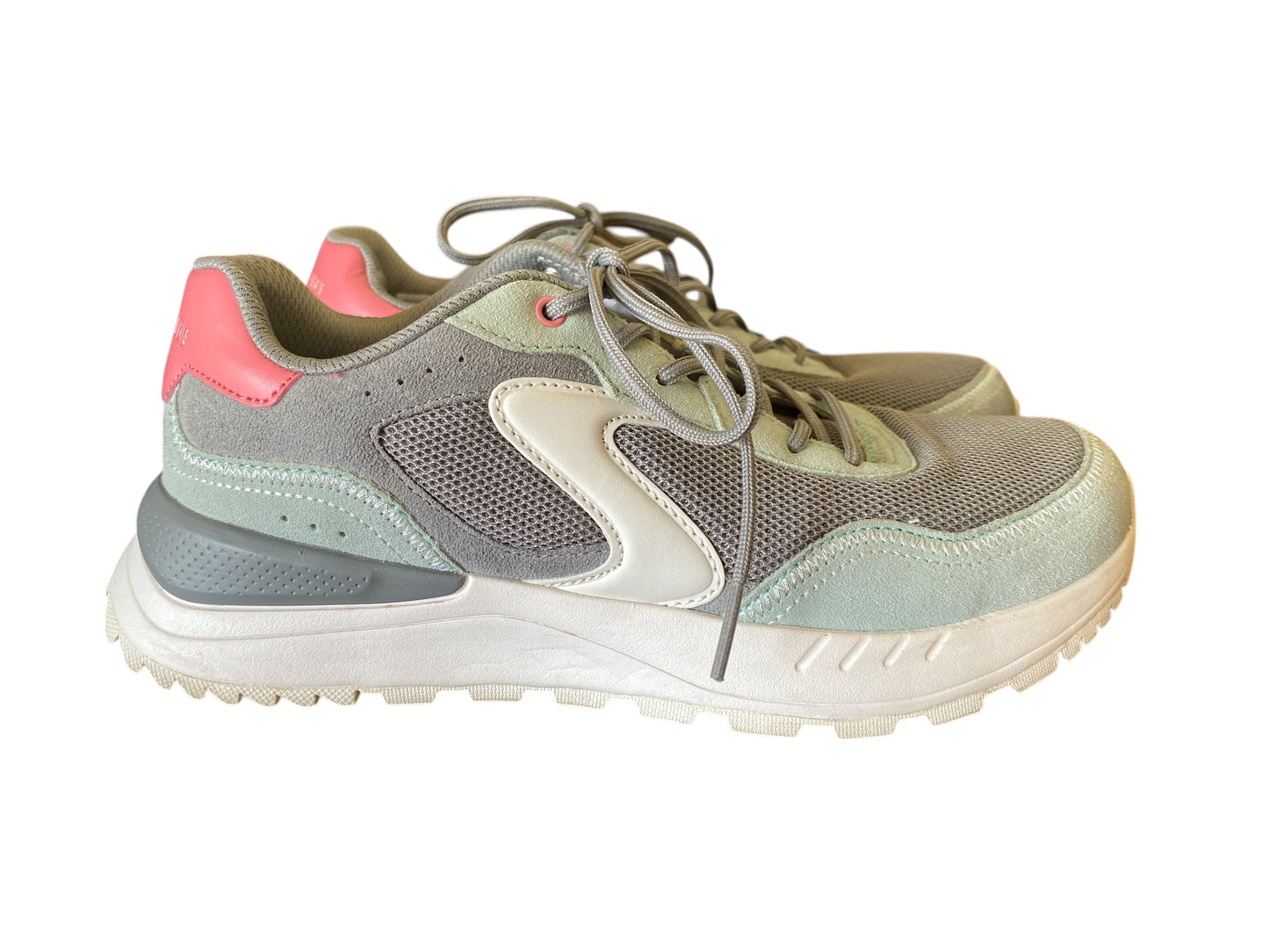 gray, mint Skechers womens sneakers, 8