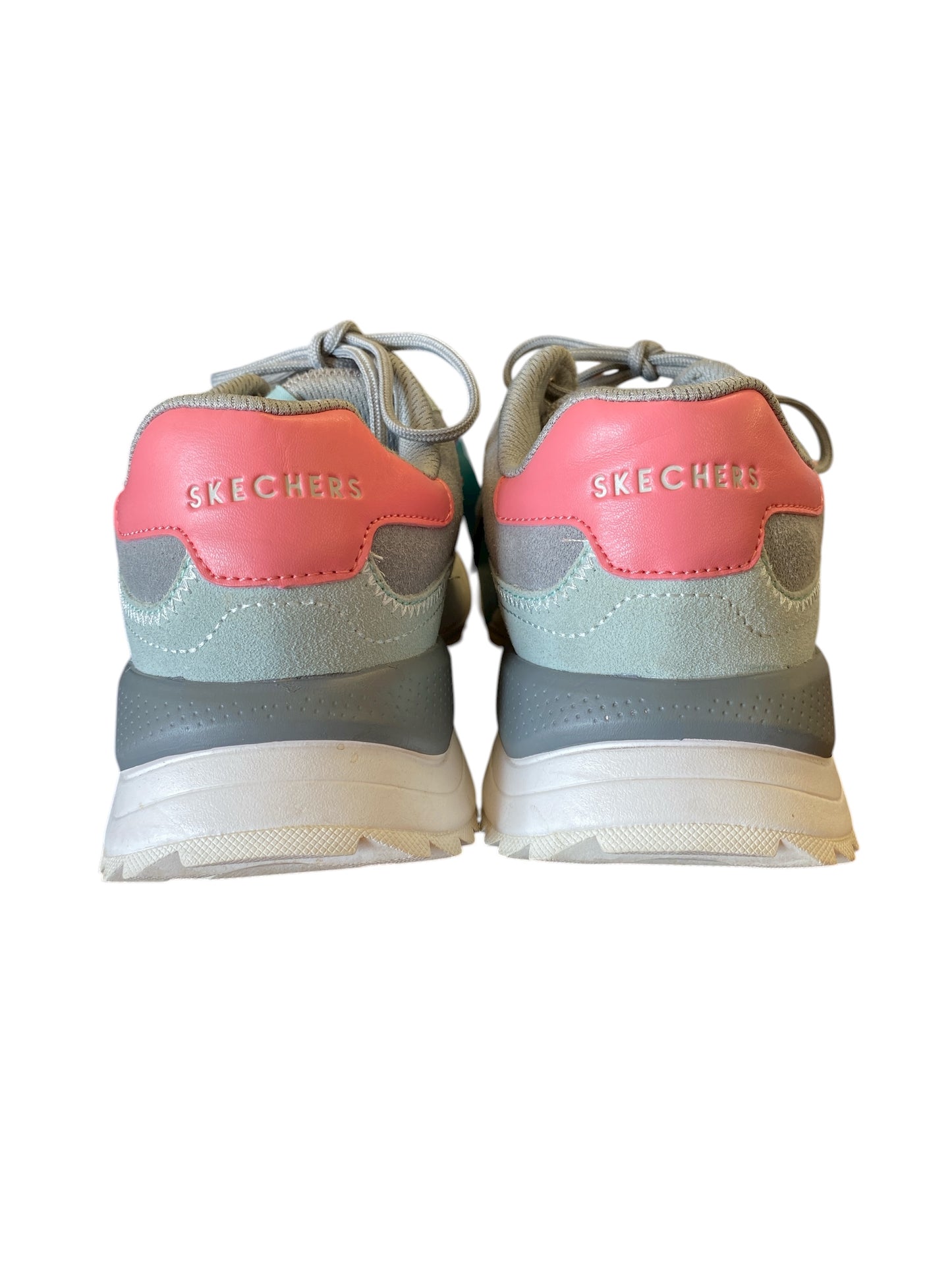 gray, mint Skechers womens sneakers, 8