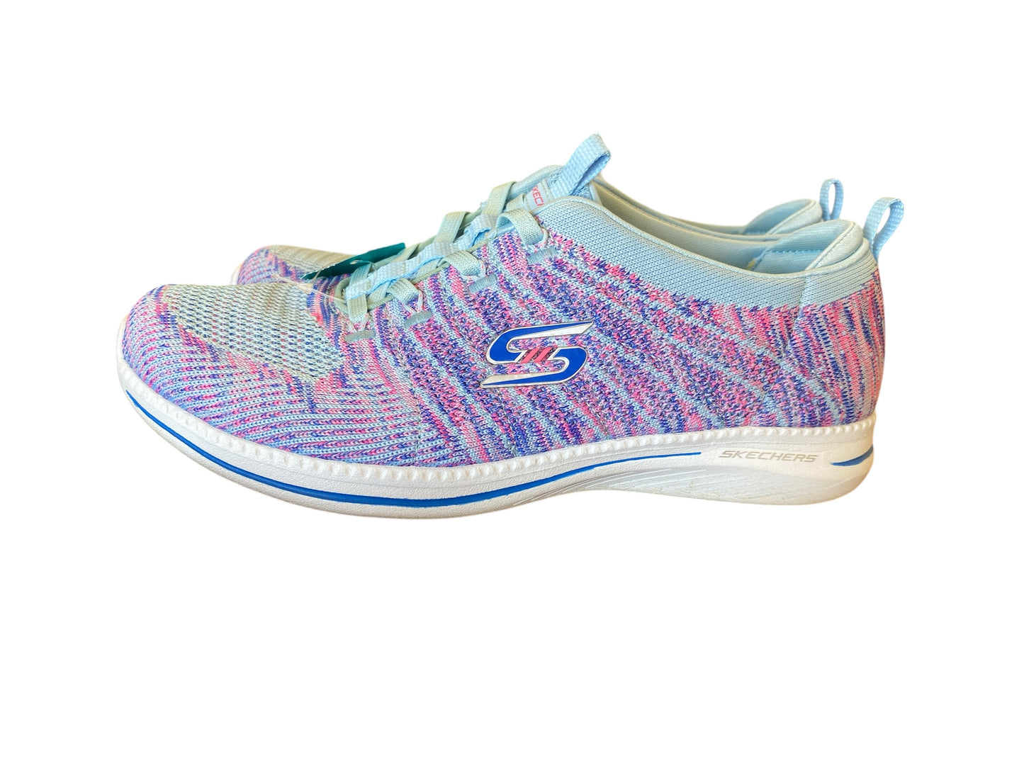 light blue, multi Skechers womens sneakers, 9