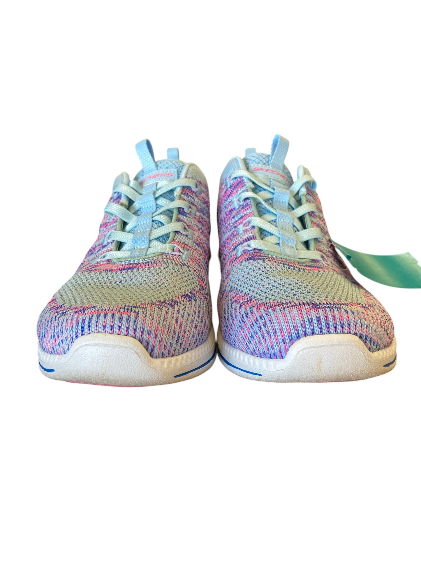 light blue, multi Skechers womens sneakers, 9