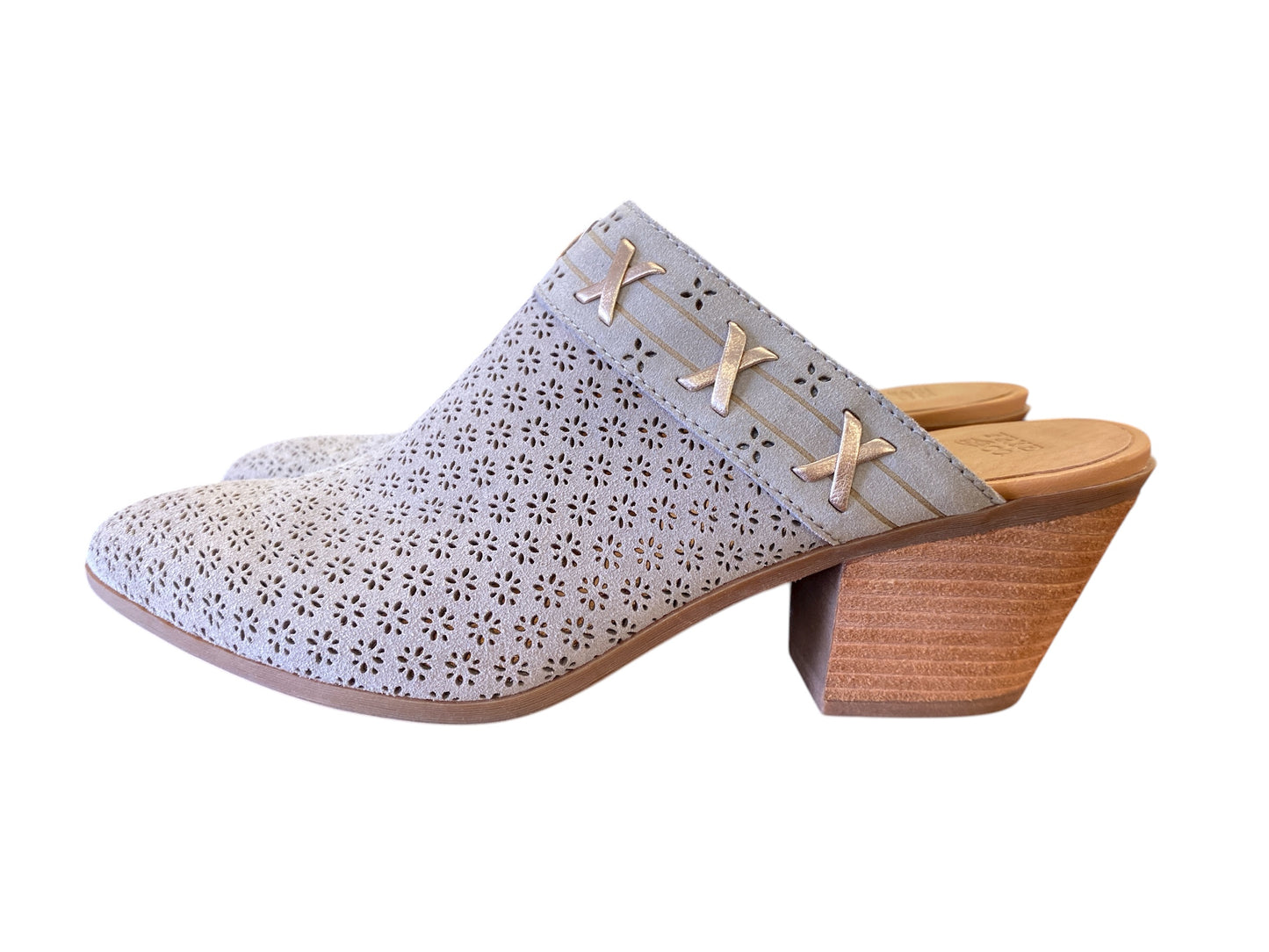 taupe Frye & Co mules, 10