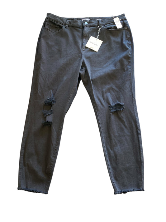 black Anthropologie+ designer jeans, 20W