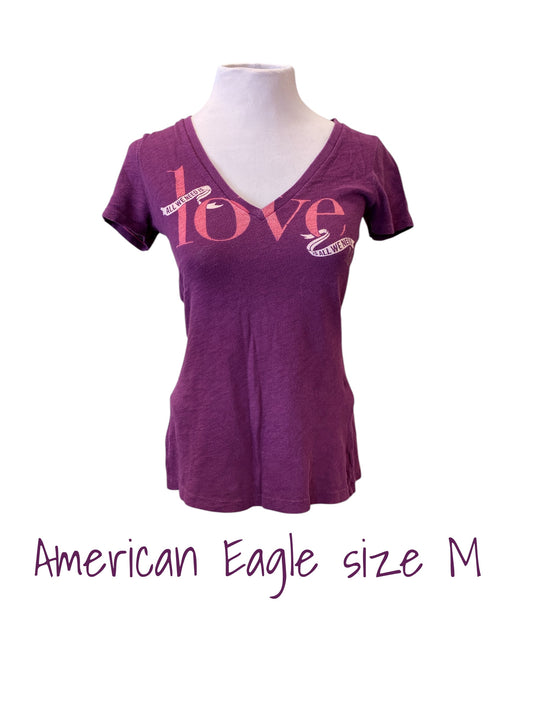 burgundy American Eagle womens top, medium
