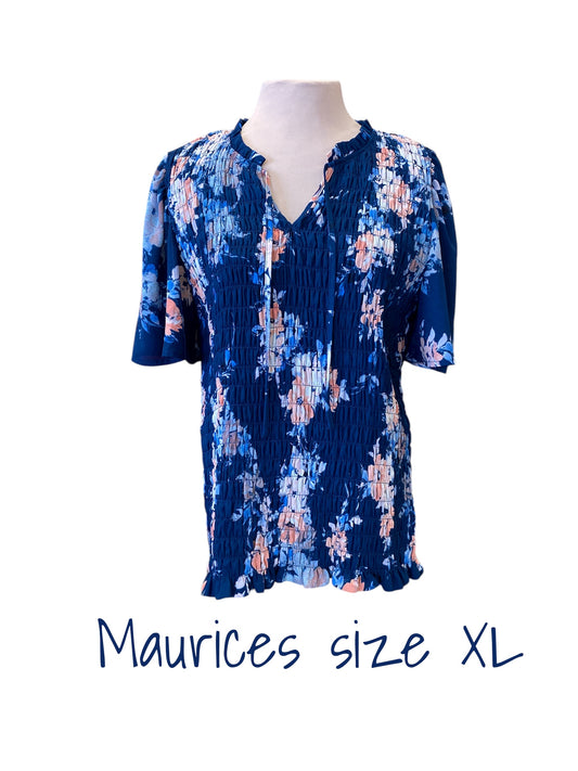 blue, multi Maurices womens top, XL
