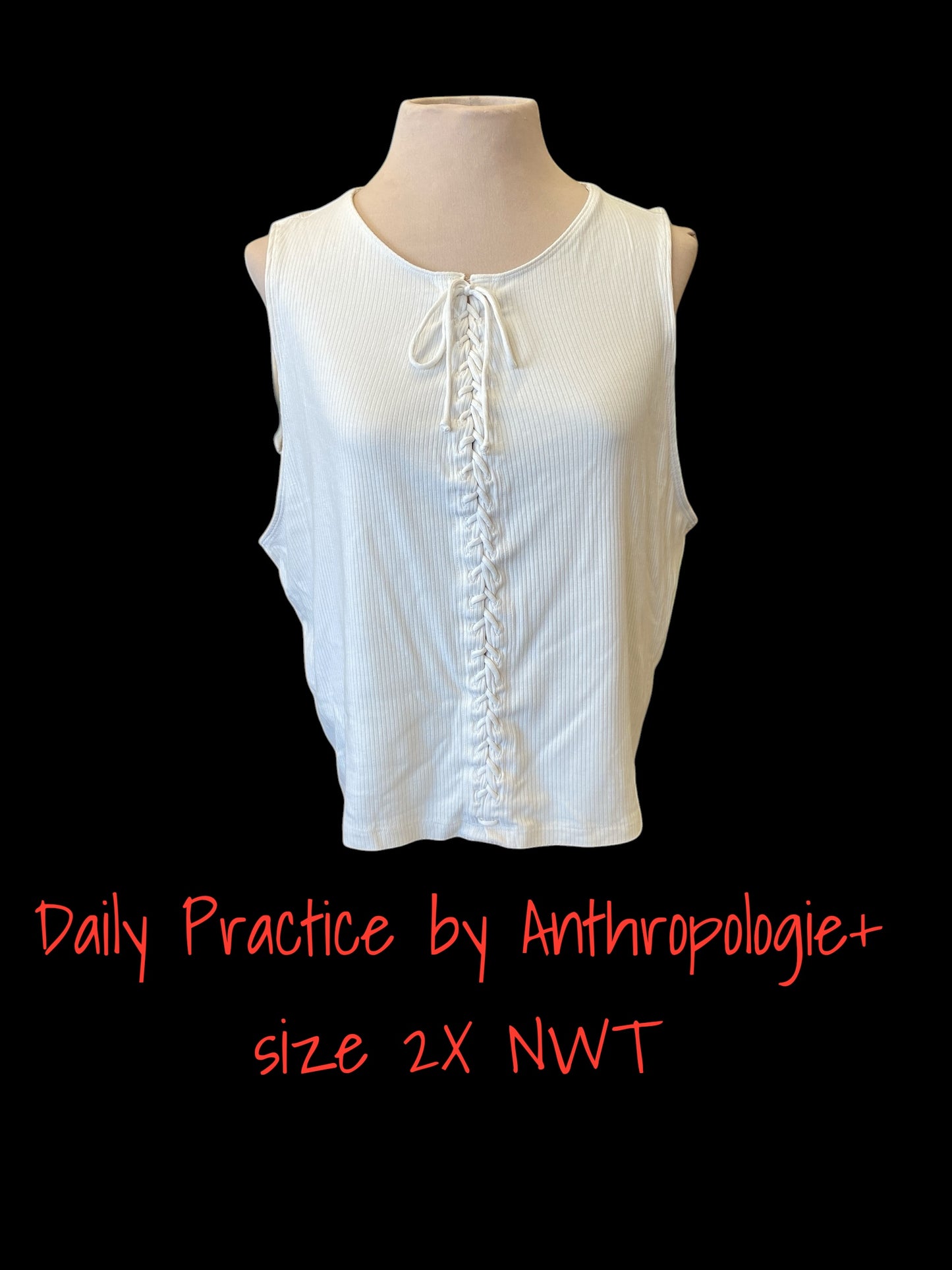 white Daily Practice by Anthropologie+ womens top, 2X