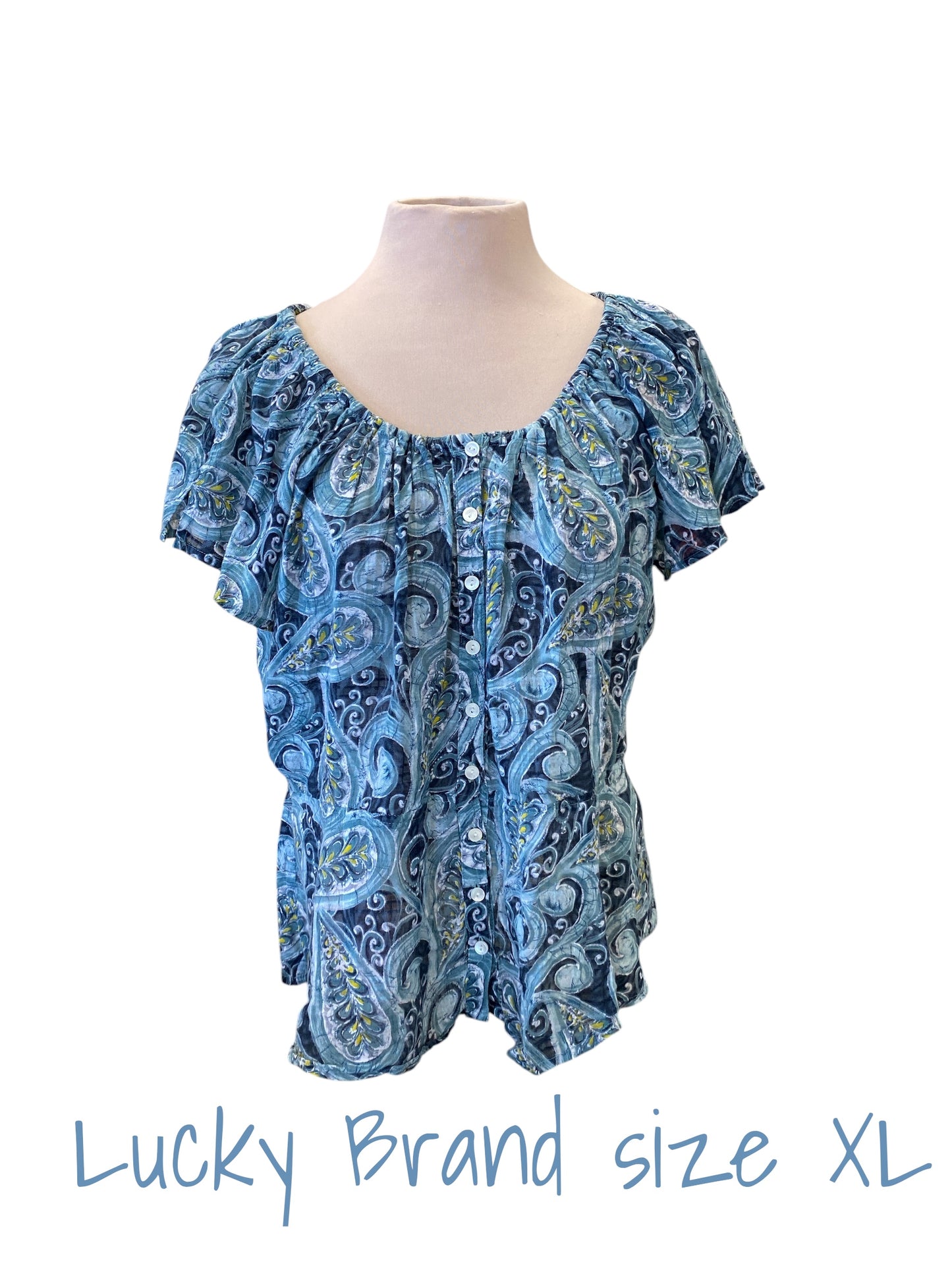 blue, multi Lucky Brand womens top, XL