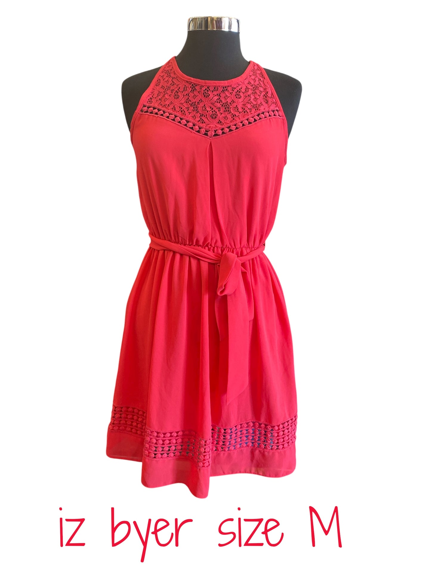 red coral iz byer dress, medium