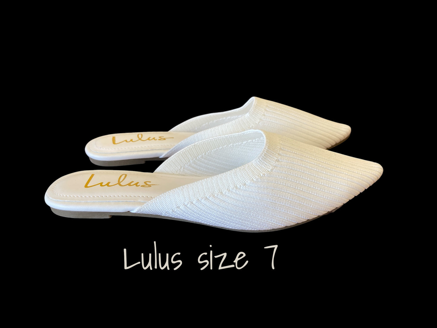 cream Lulus flats, medium
