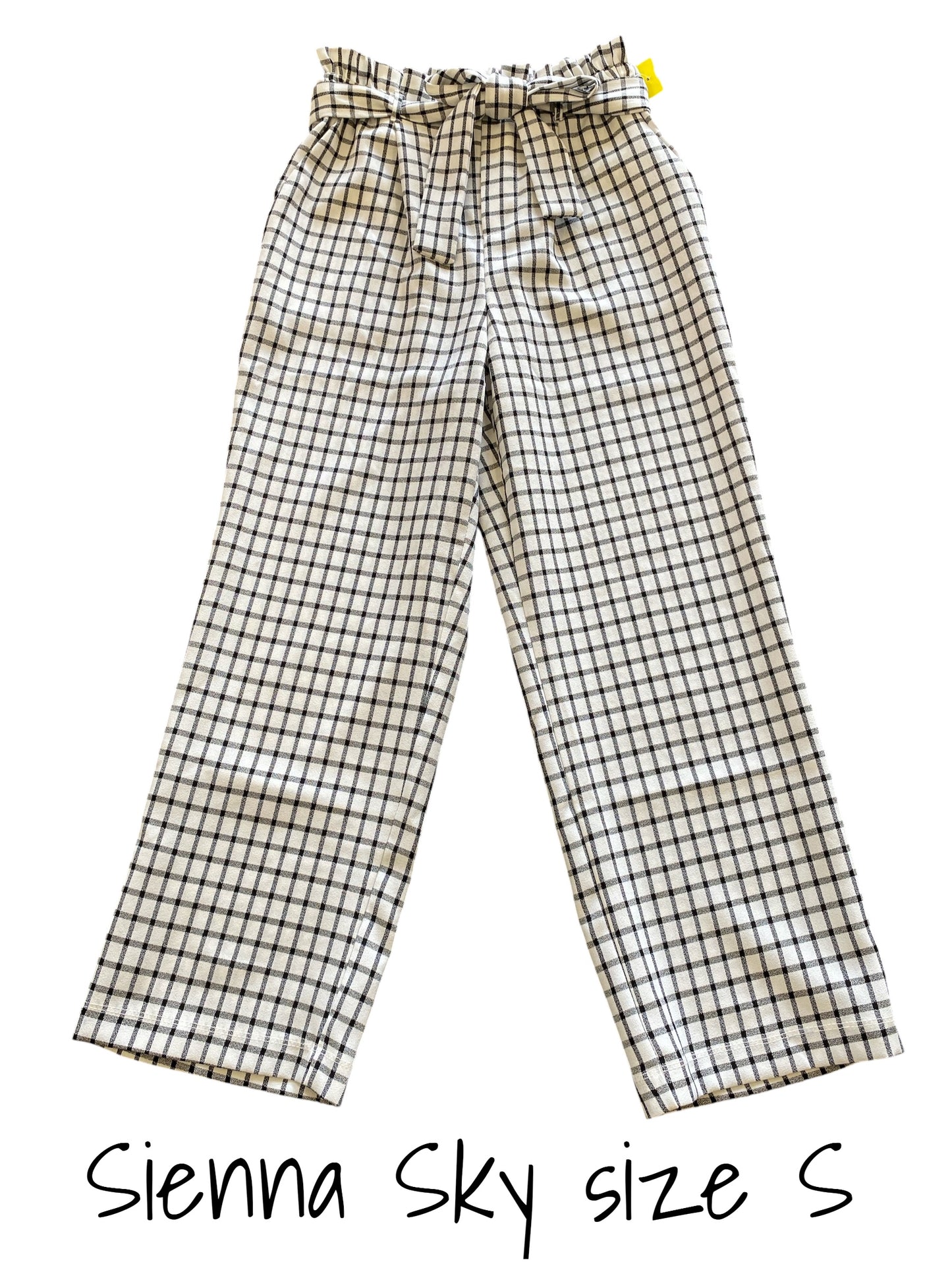 black, white Sienna Sky womens pants, small
