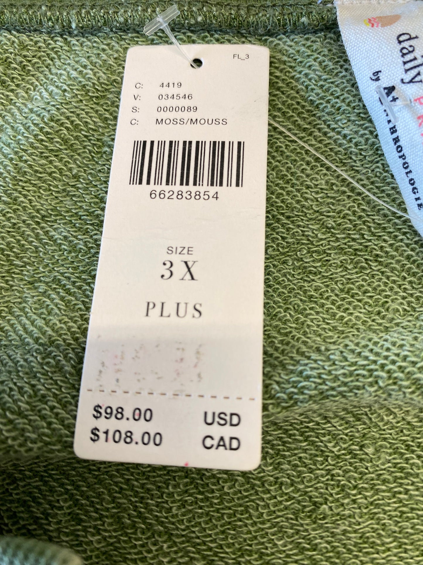 moss Daily Practice by Anthropologie+ designer dress, 3XL