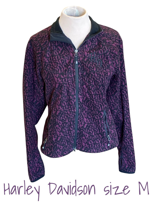 purple, black Harley Davidson designer jacket, medium
