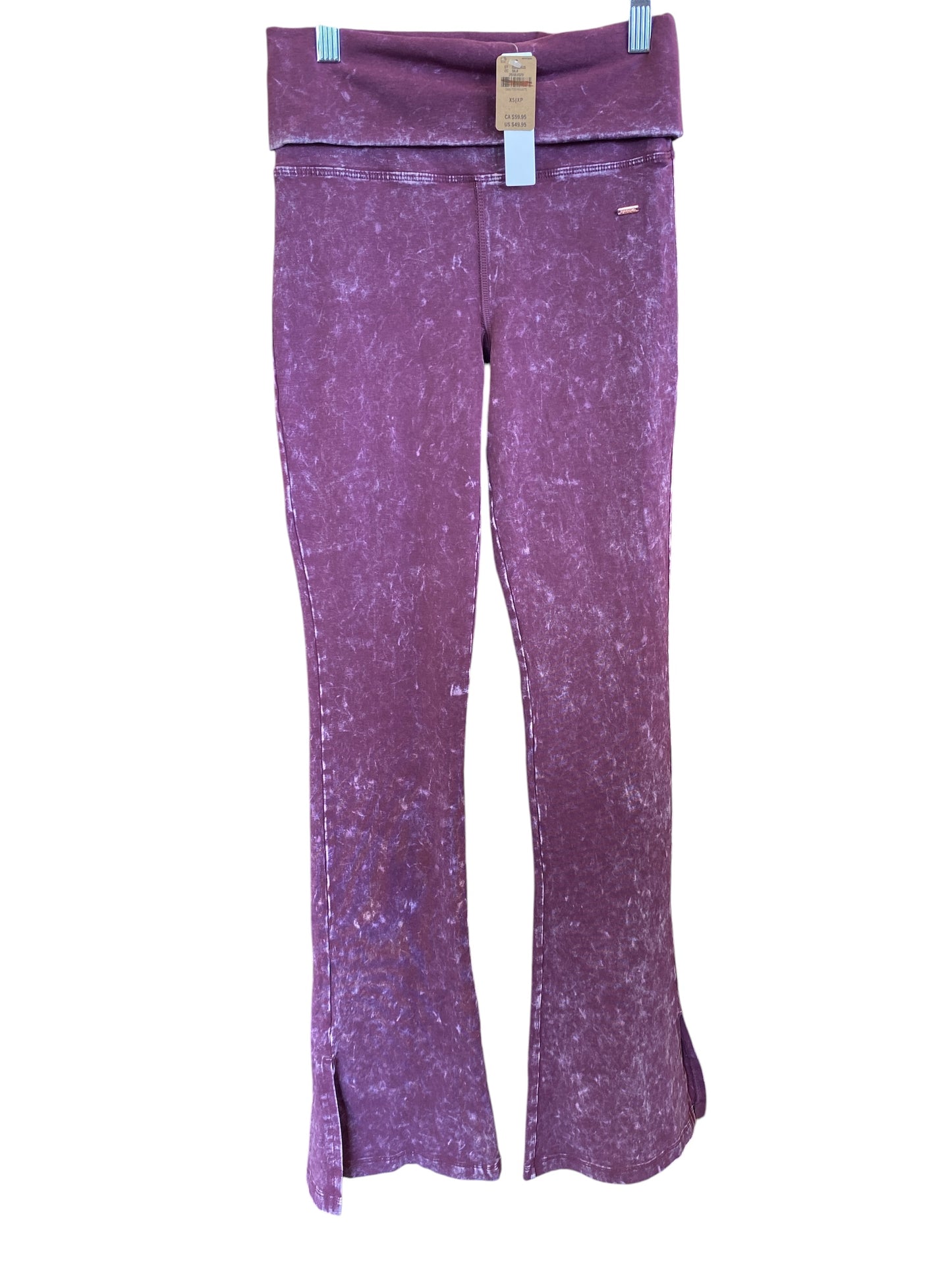 maroon Pink athletic leggings, XS