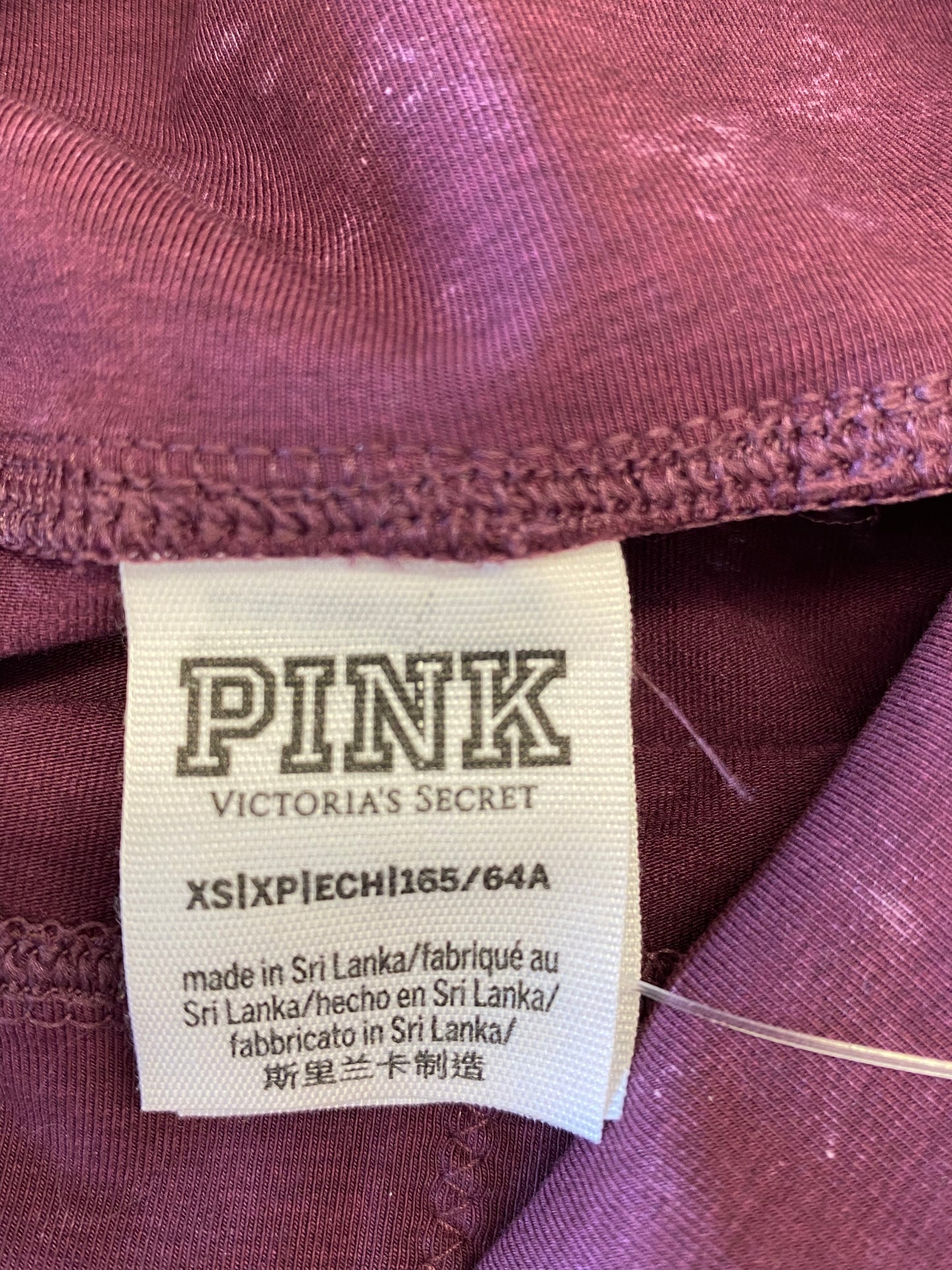 maroon Pink athletic leggings, XS