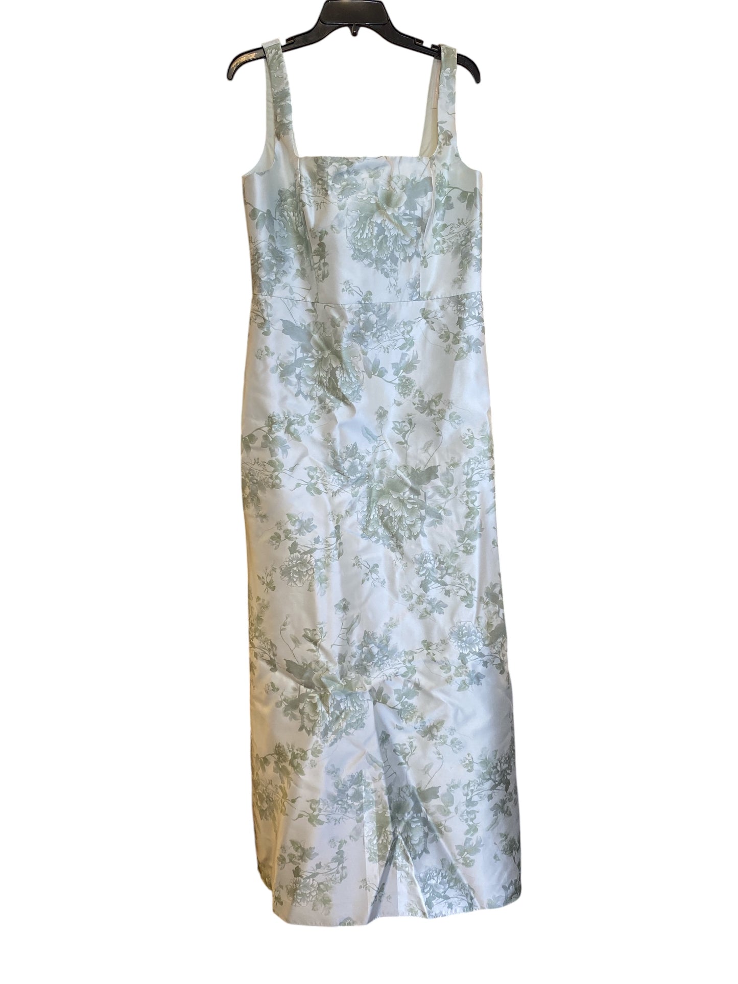 sage green Alfred Sung formal dress, 14