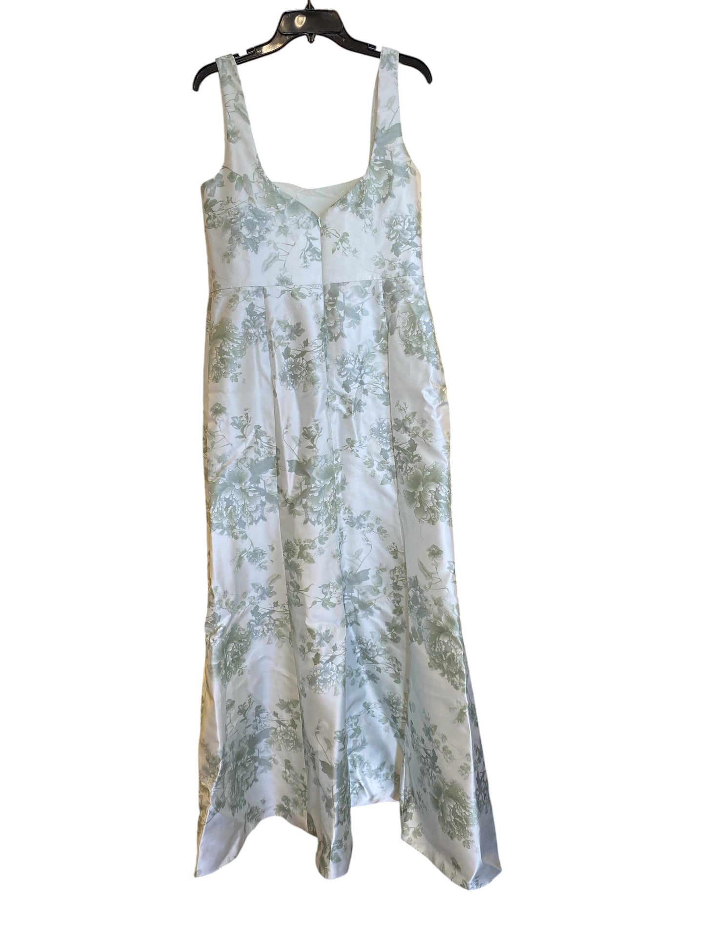 sage green Alfred Sung formal dress, 14