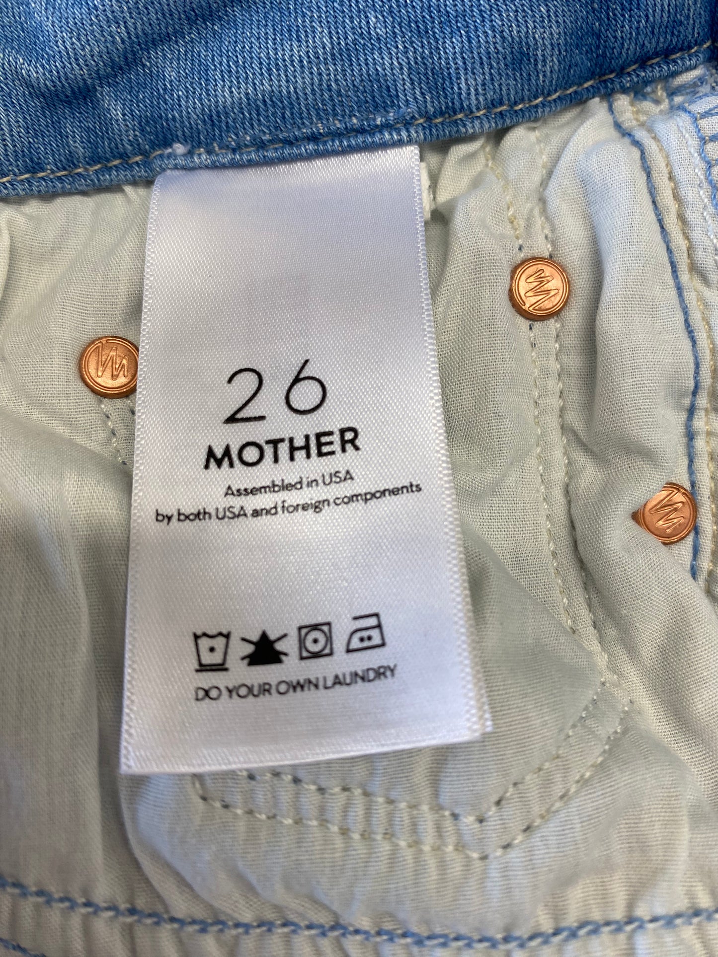 light denim Mother designer jeans, 26