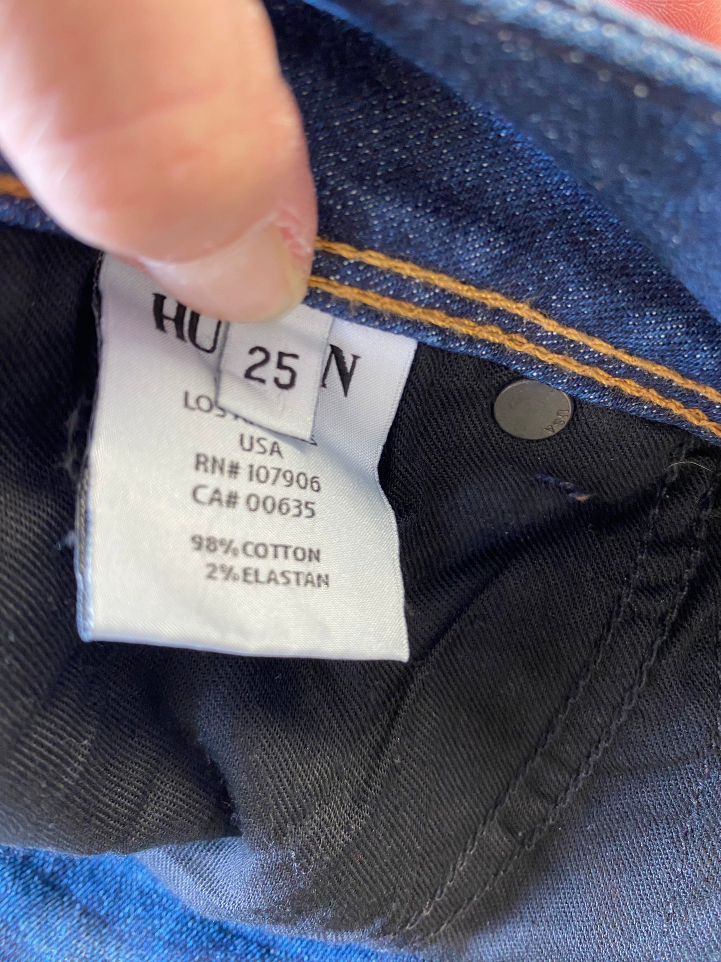 dark denim Hudson designer jeans, 25