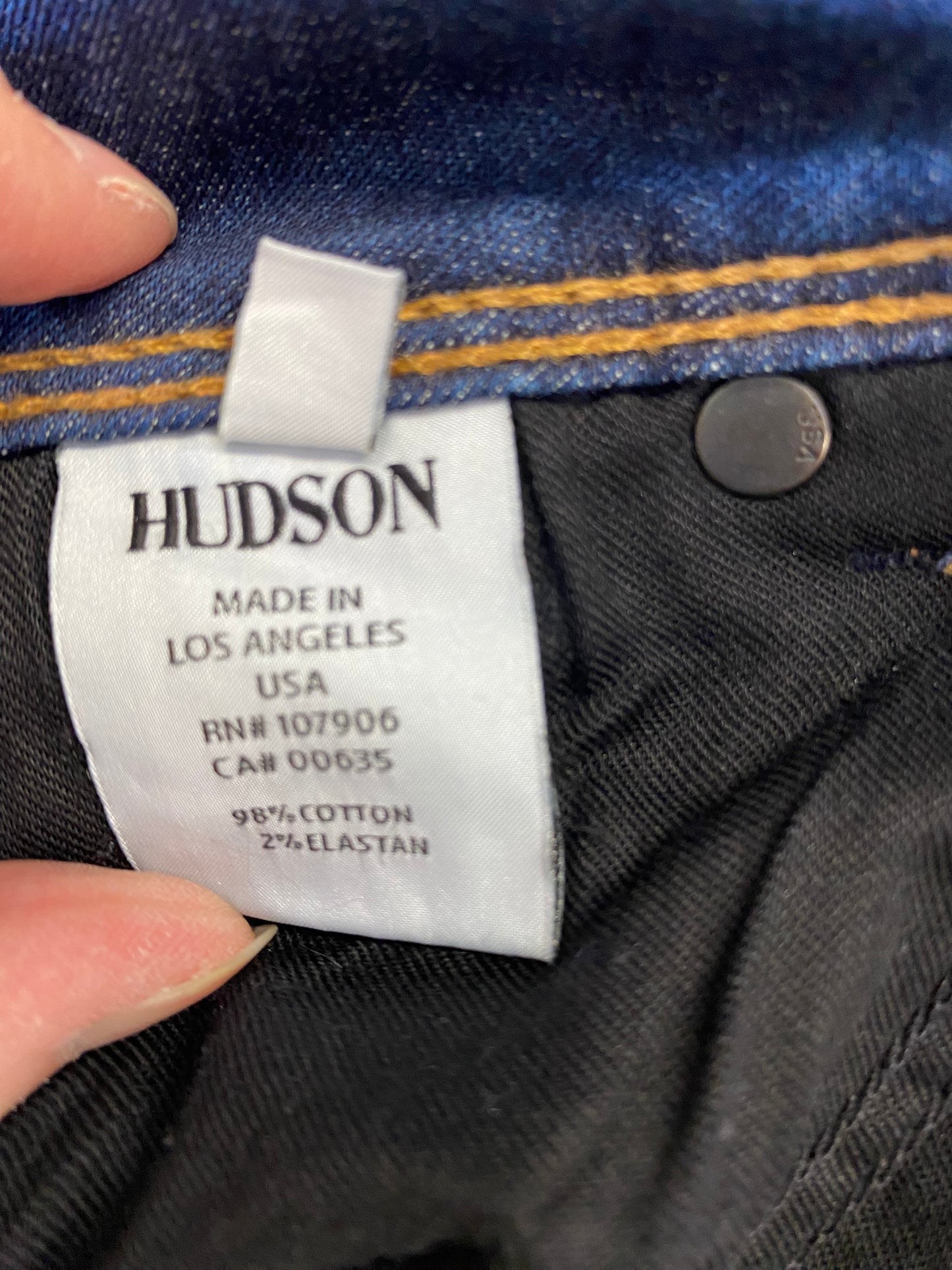 dark denim Hudson designer jeans, 25
