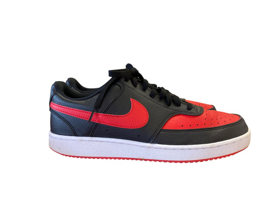 red, black Nike mens sneakers, 10
