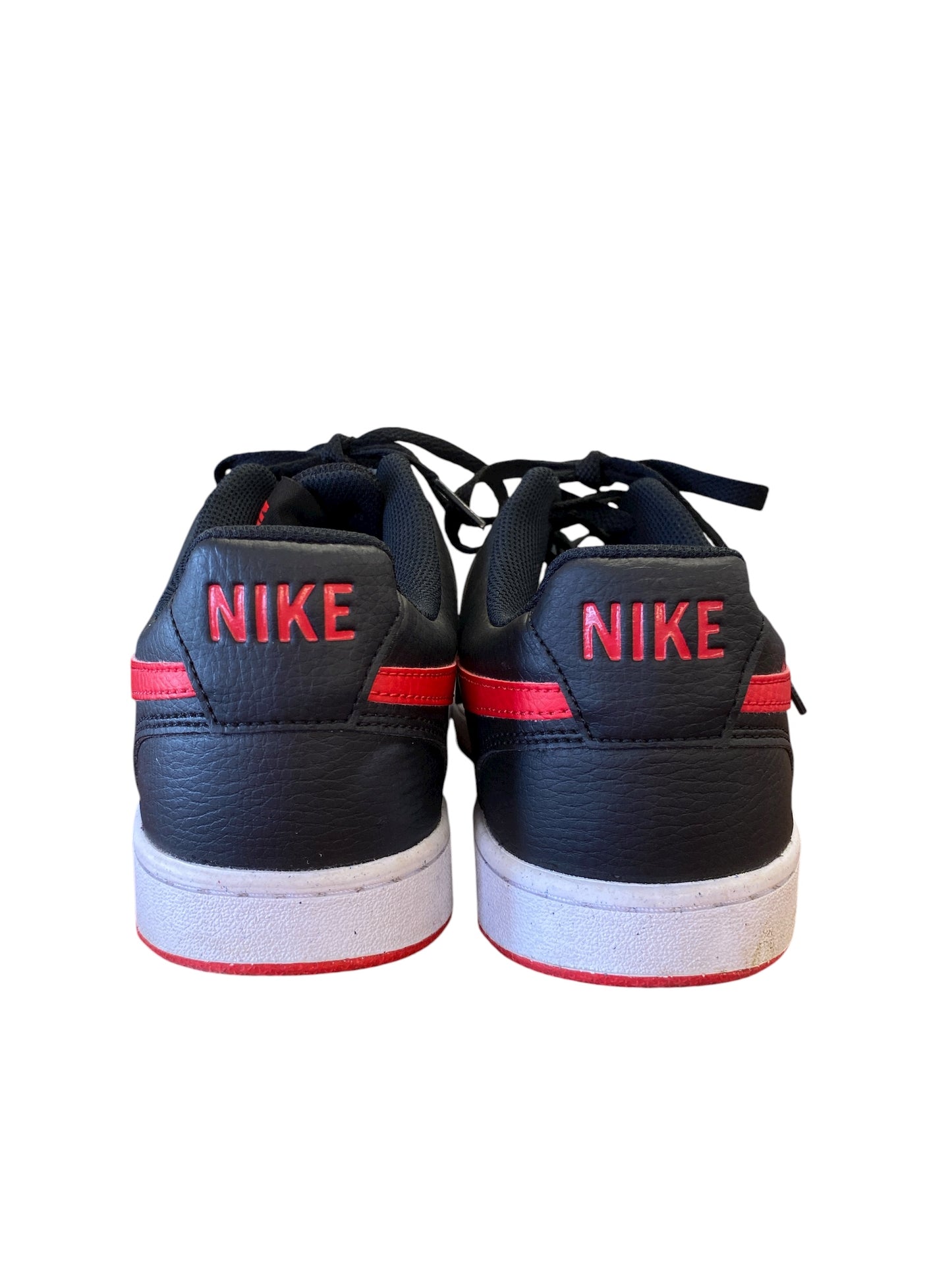 red, black Nike mens sneakers, 10
