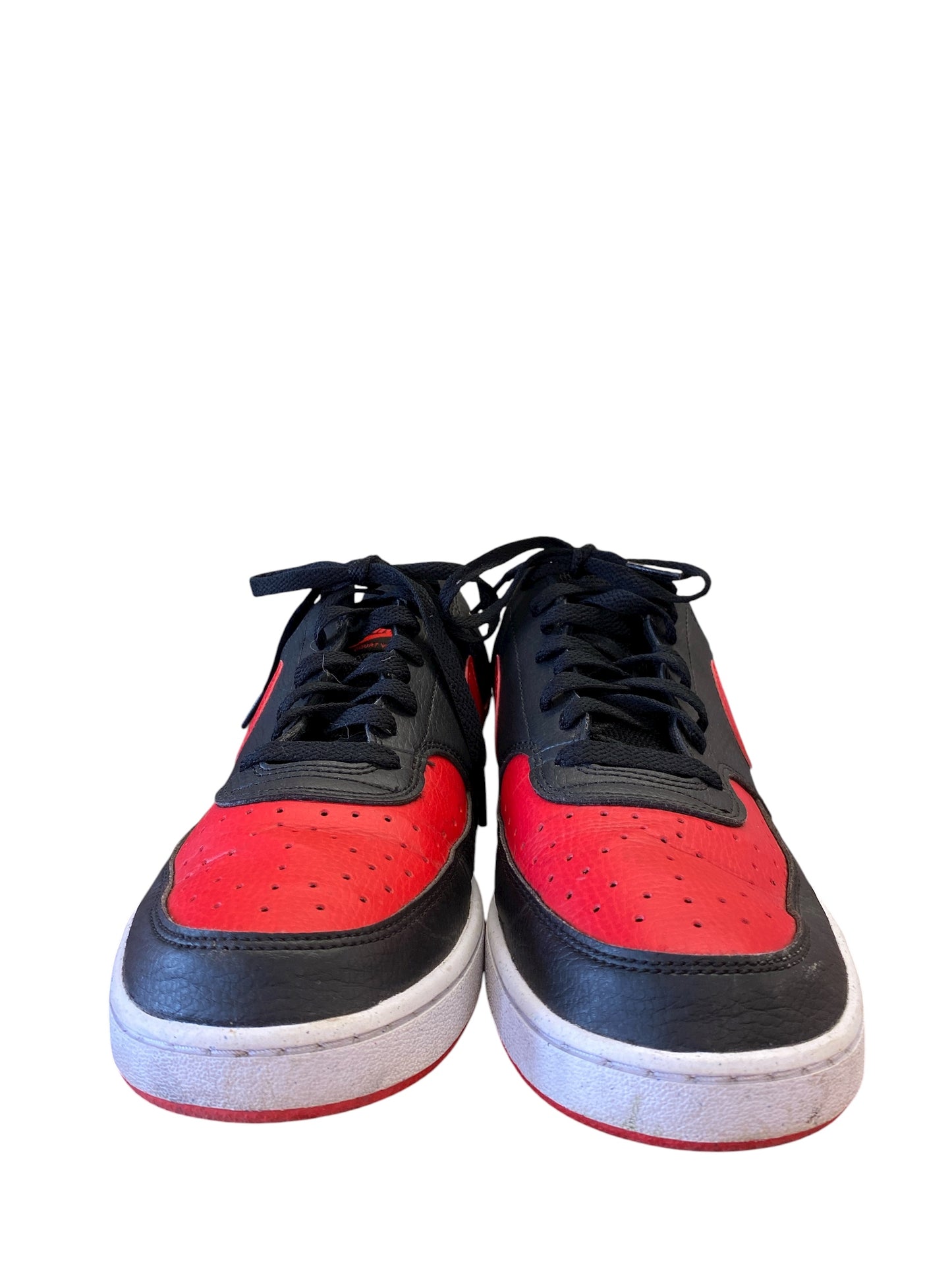 red, black Nike mens sneakers, 10