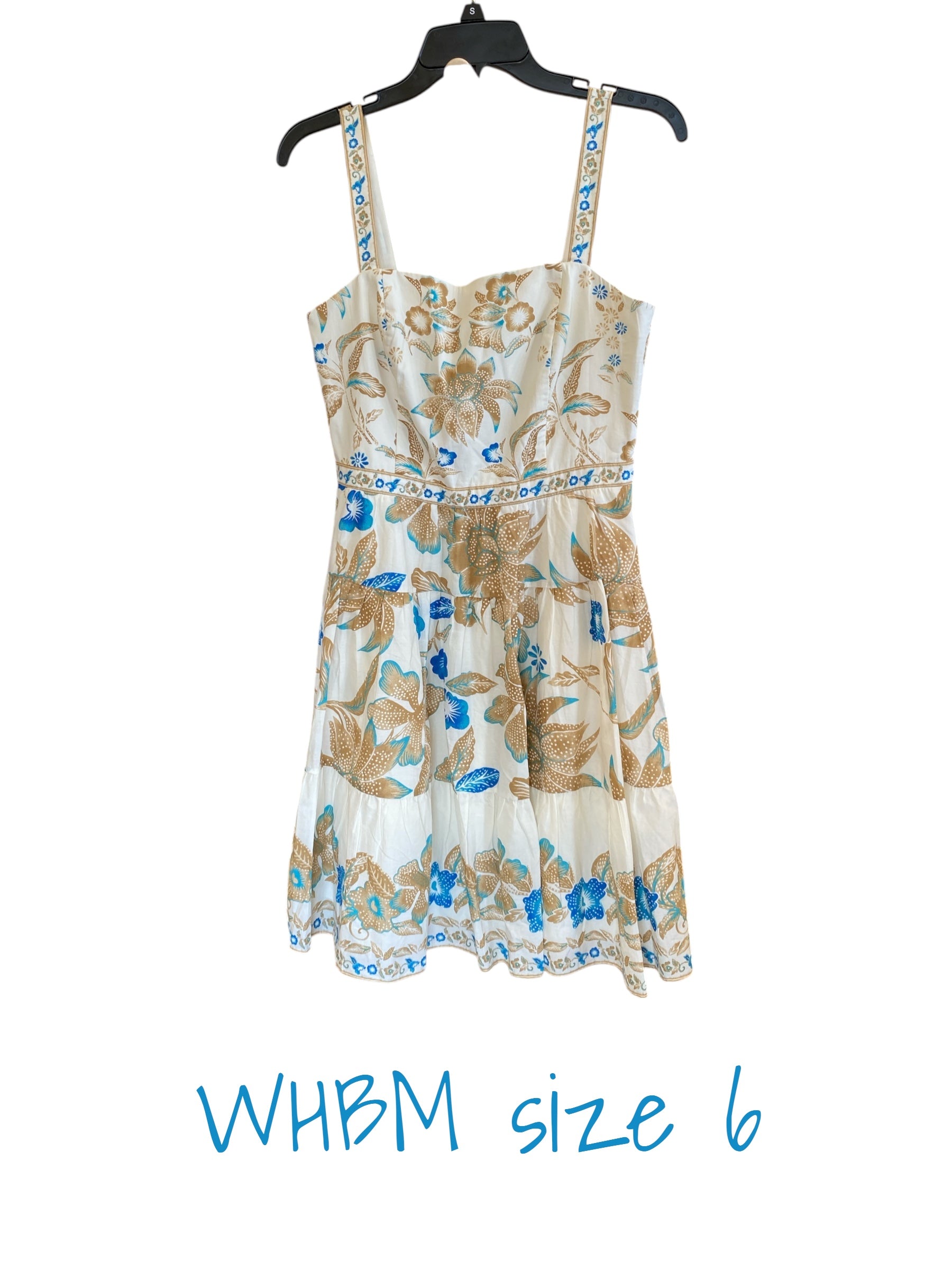 cream, multi White House Black Market dress, 6