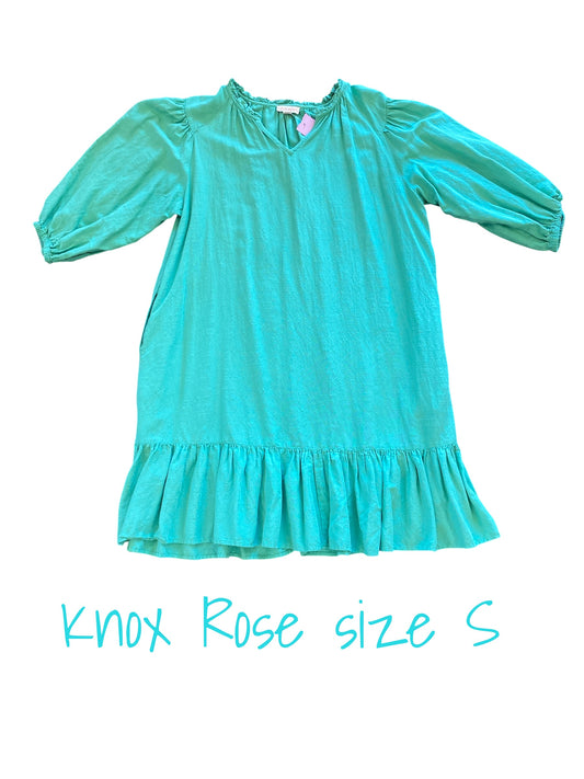teal Knox Rose dress, small