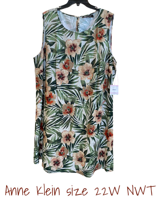 tan, olive Anne Klein dress, 22W