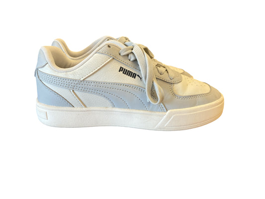 gray Puma sneakers, 5
