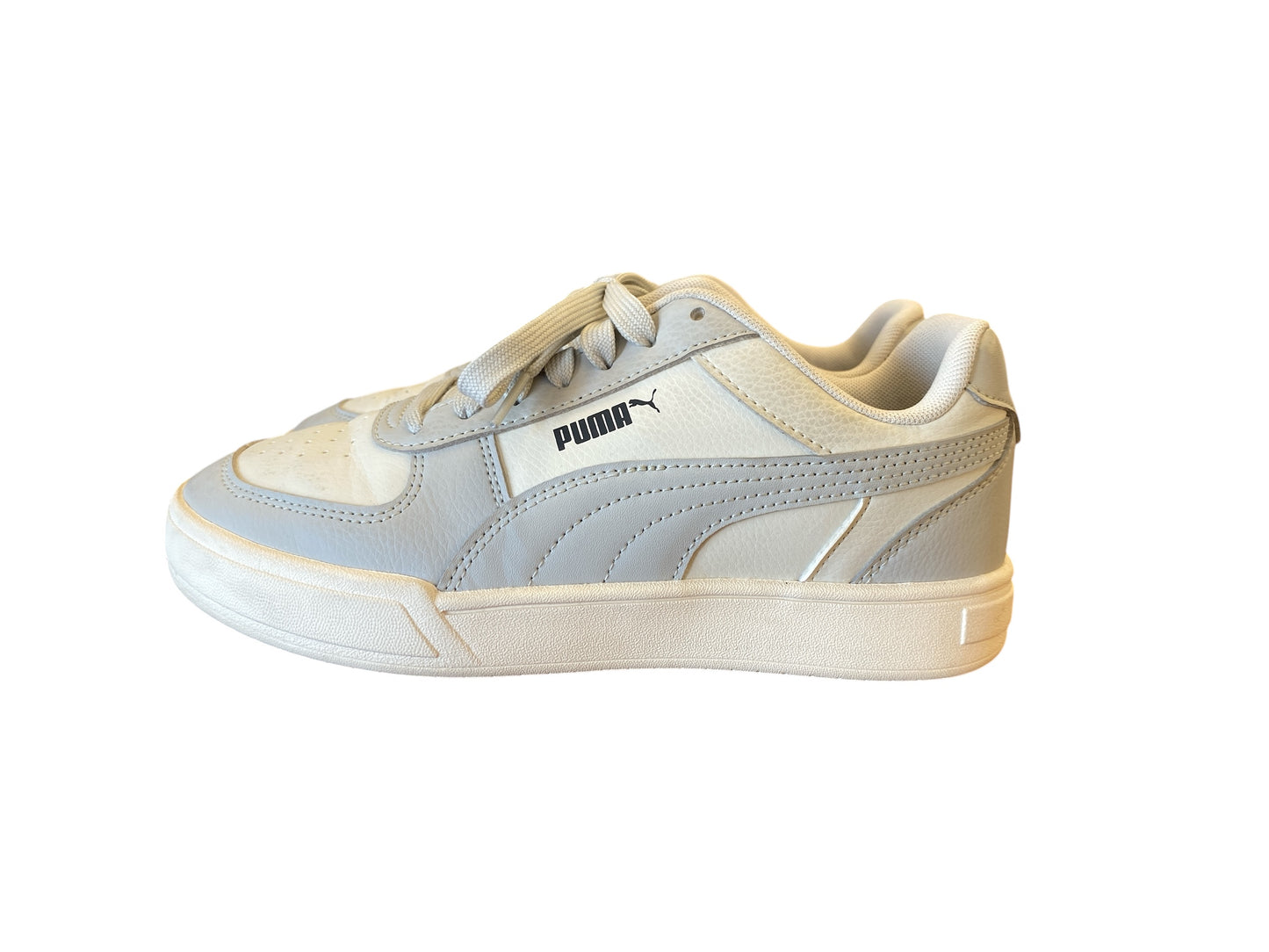 gray Puma sneakers, 5