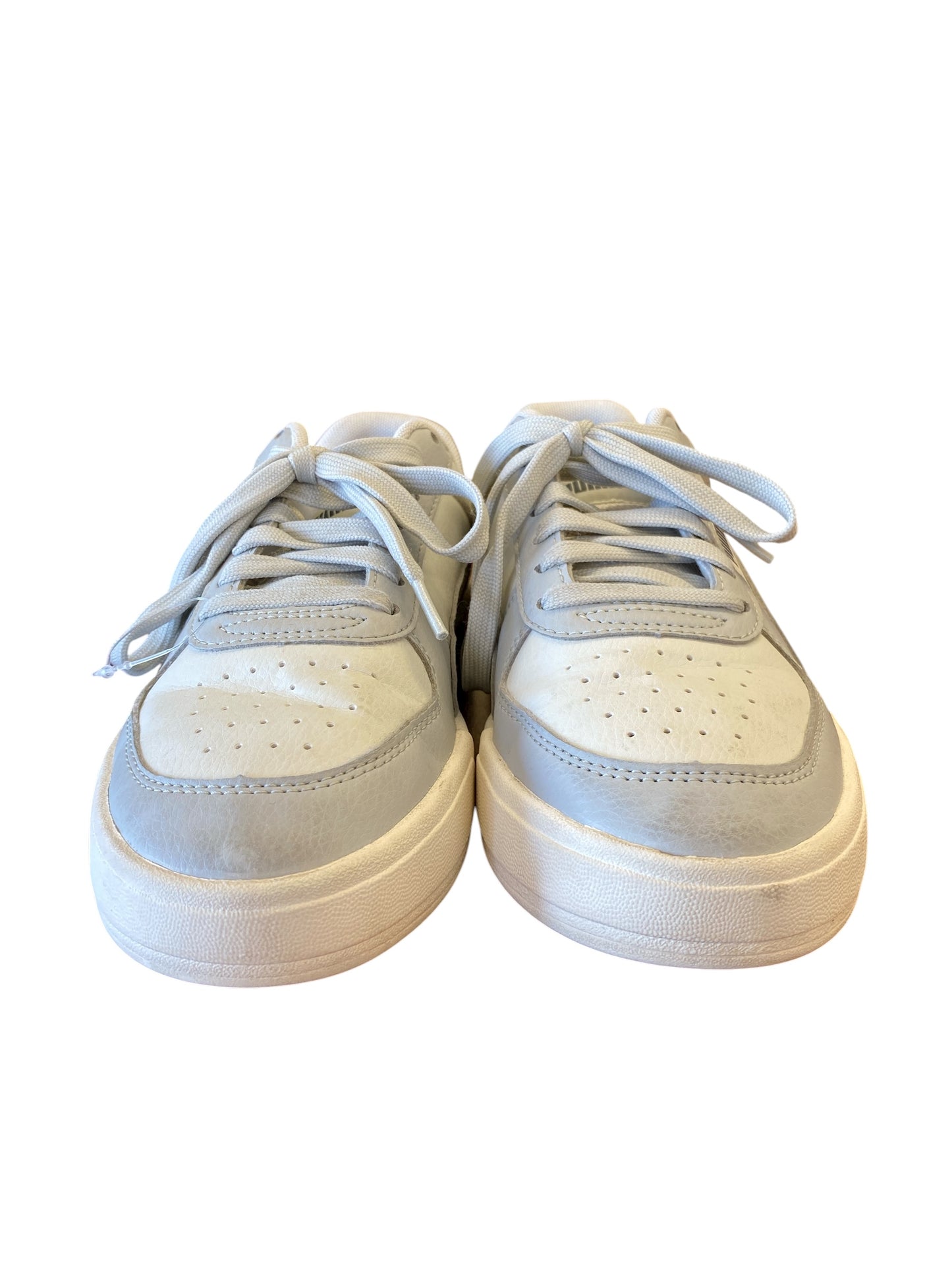 gray Puma sneakers, 5