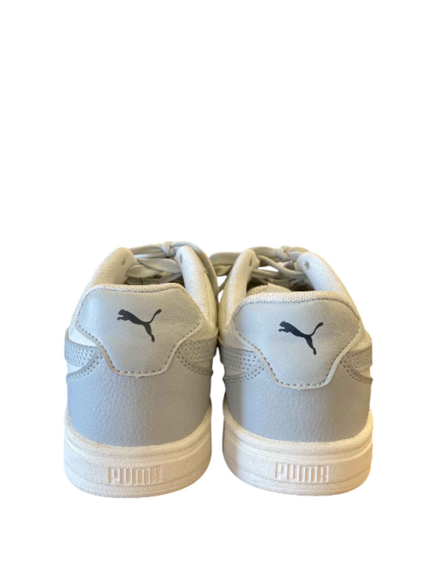 gray Puma sneakers, 5