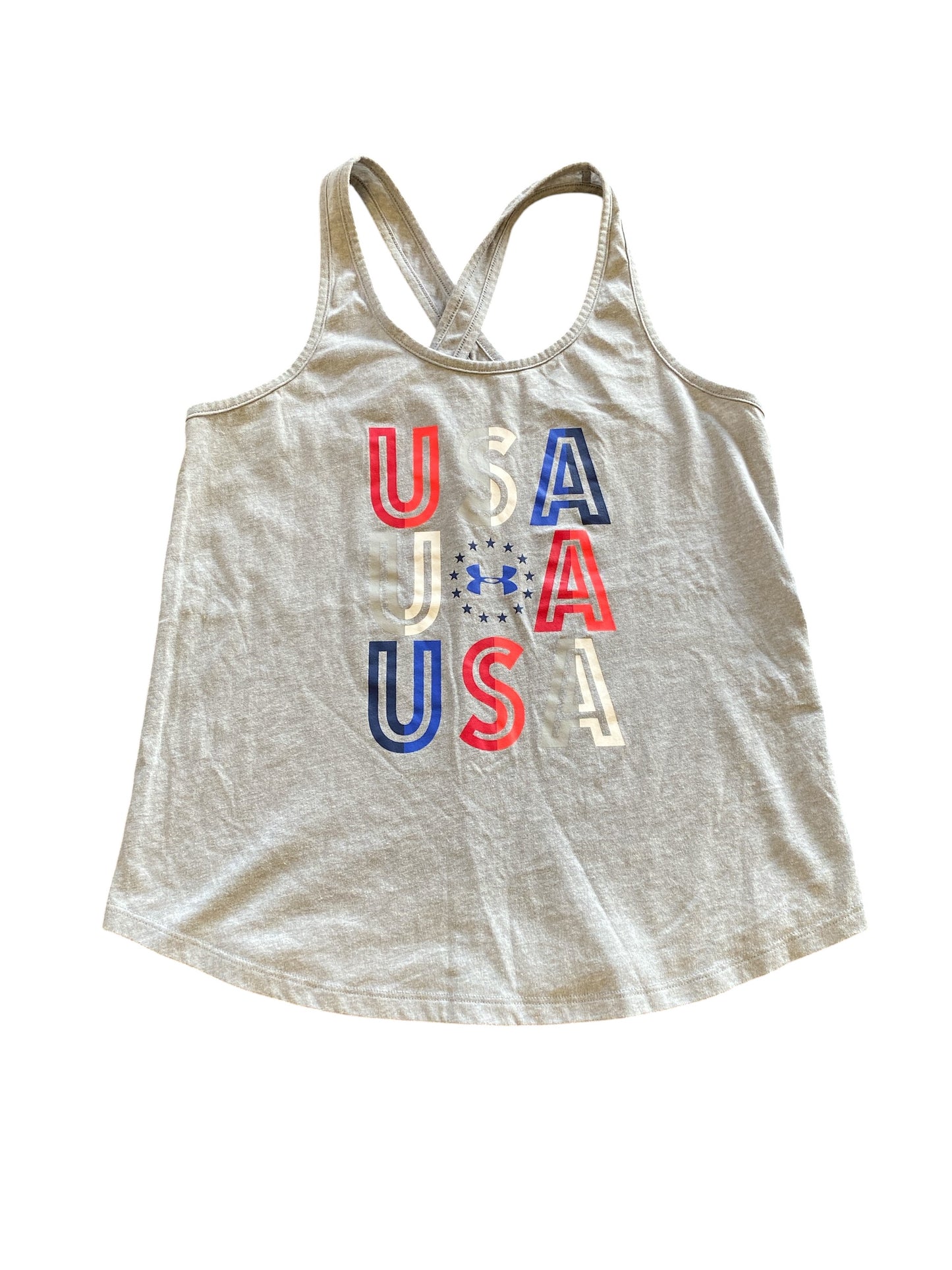 gray Under Armour athletic top, small