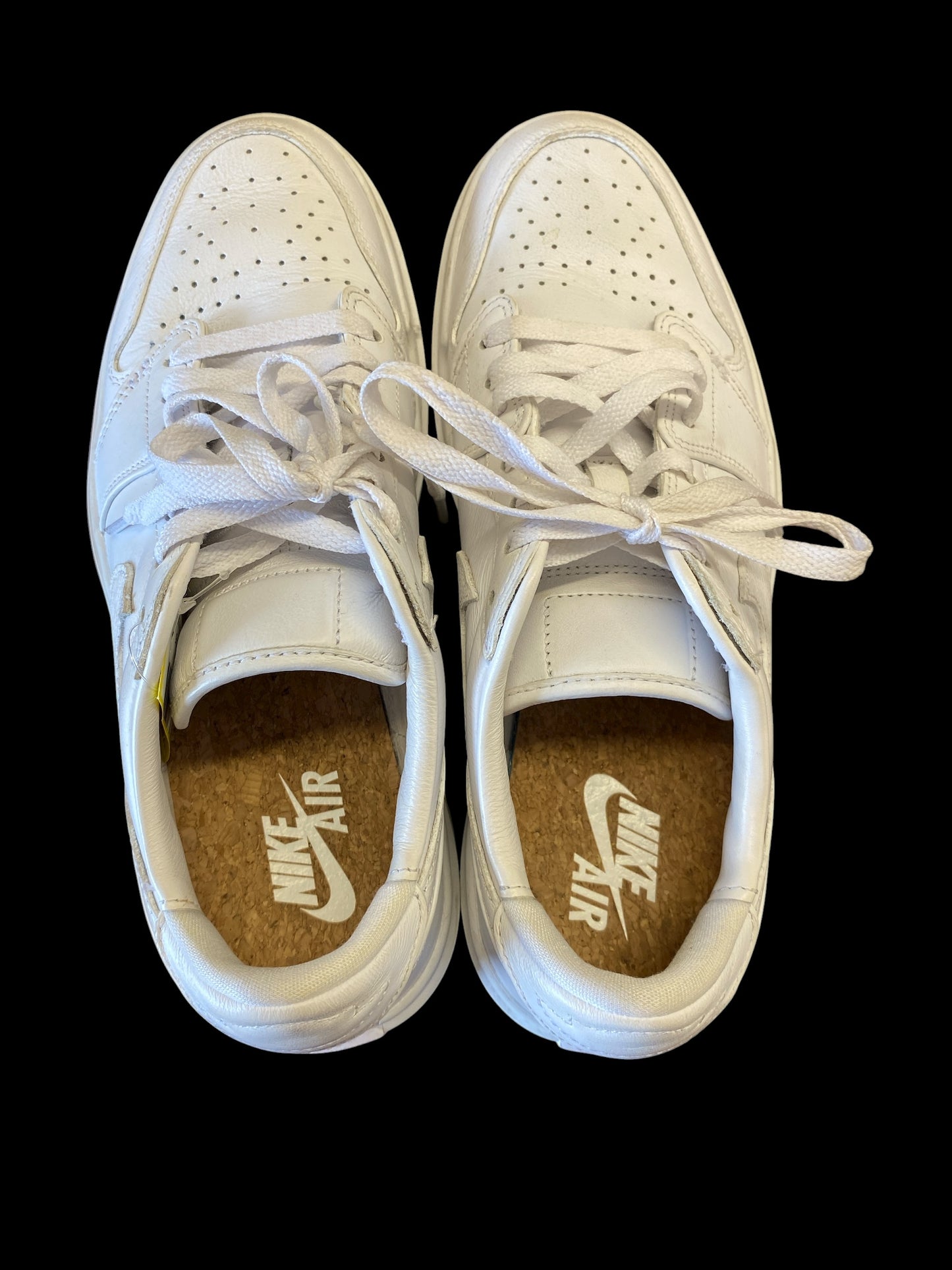 white Nike womens sneakers, 9.5