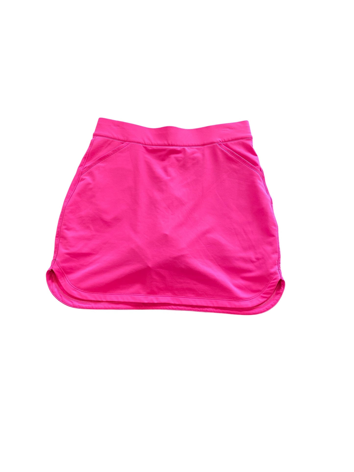 hot pink Peter Millar athletic skort, small